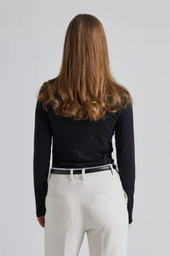 Cotton Stretch Long Sleeve Black