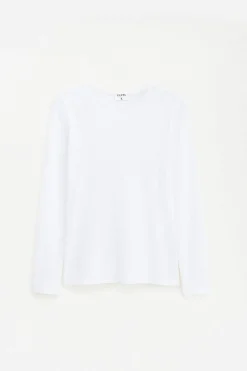 Cotton Stretch Long Sleeve White