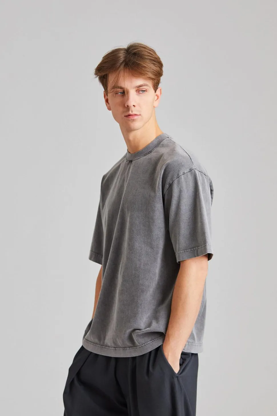 Crew Neck T-Shirt Faded Black FN-UX-TSHI000018