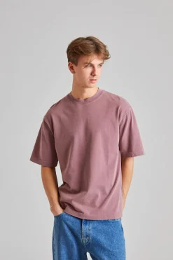 Crew Neck T-Shirt Plum Purple FN-UX-TSHI000018