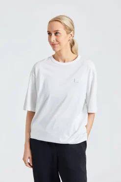 Crew Neck T-shirt Relaxed Fit Optic White FA-UX-TSHI000244
