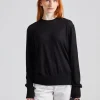 Crew-Neck Silk Cashmere Knit Black