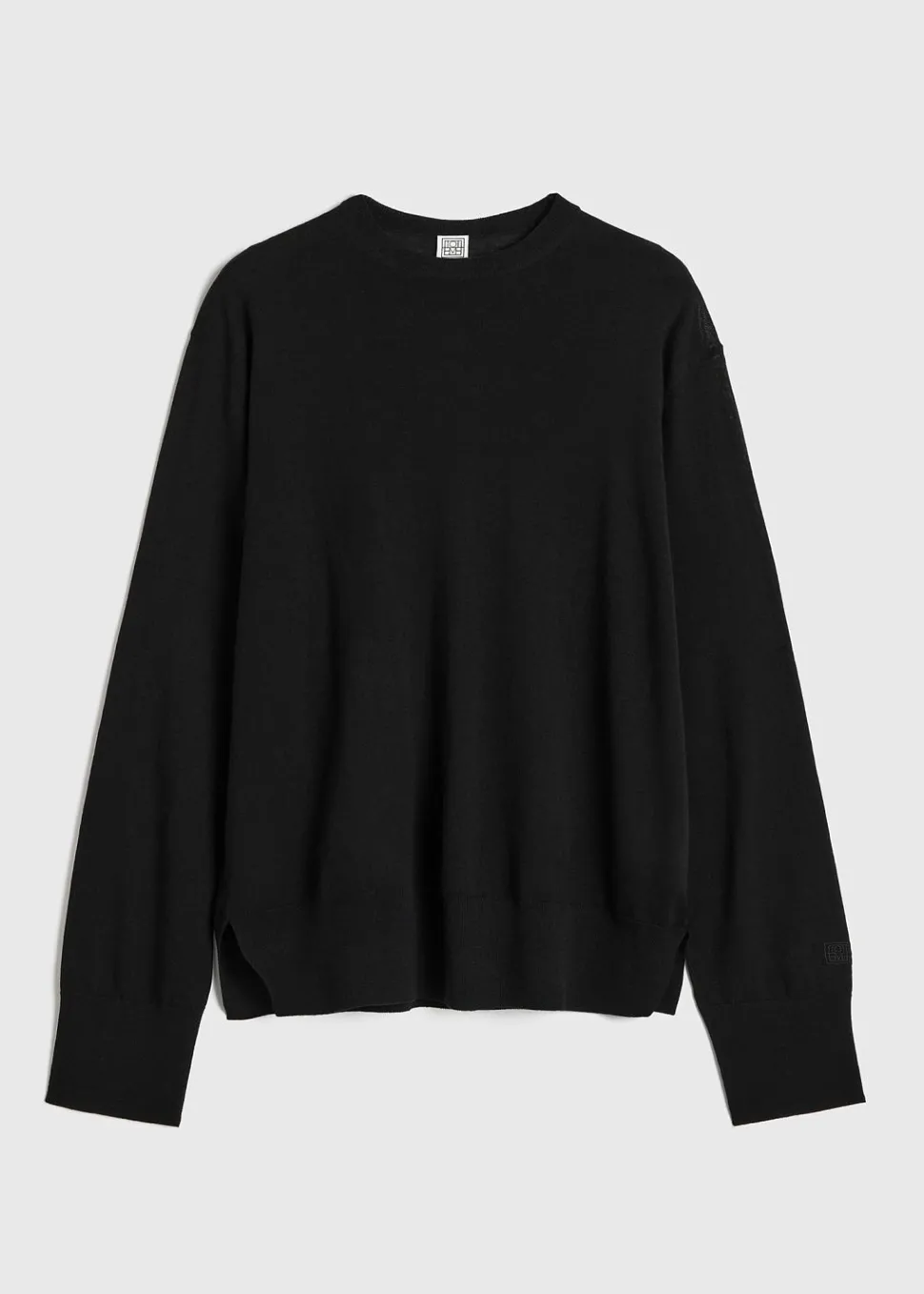 Crew-Neck Silk Cashmere Knit Black