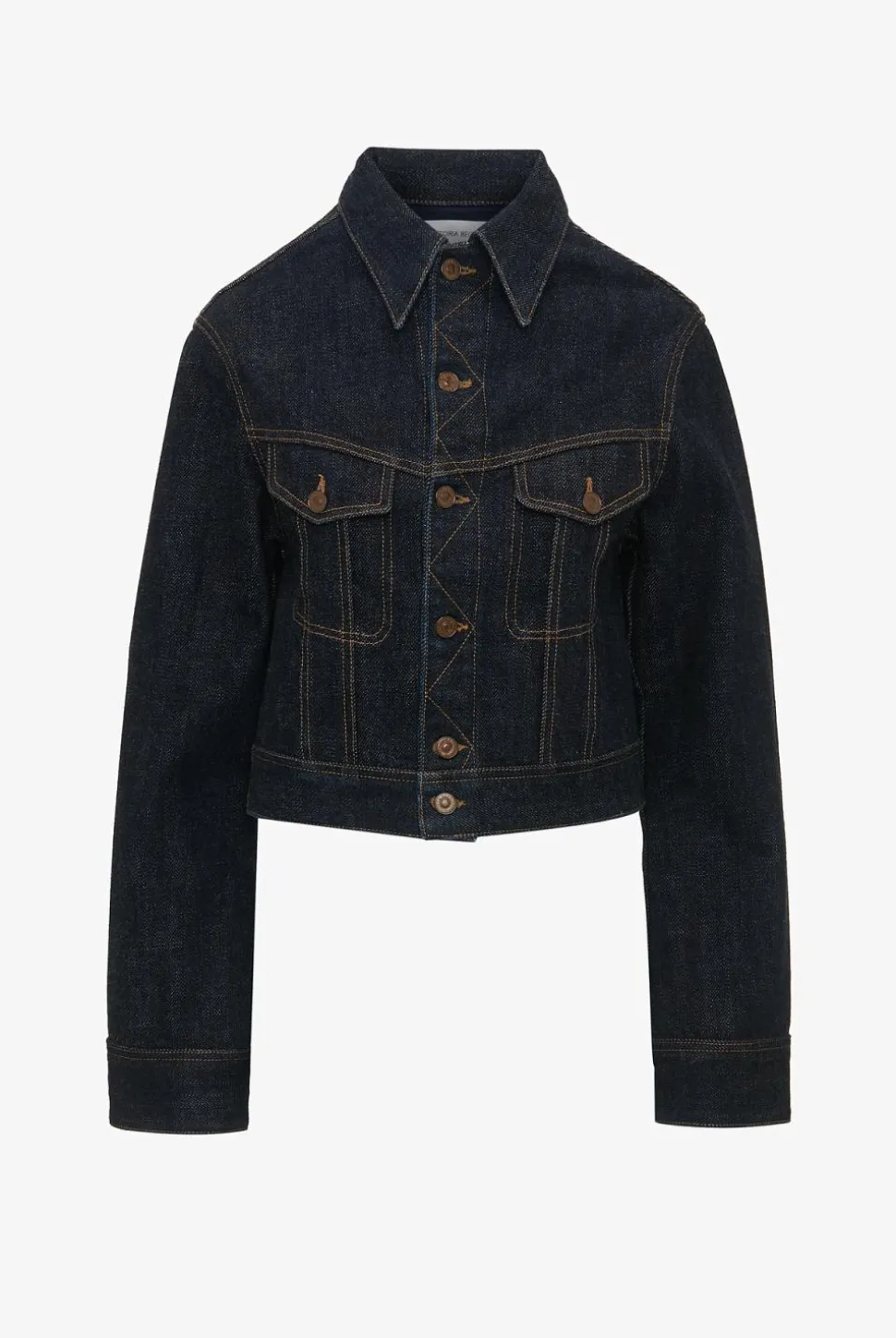 Cropped Denim Jacket Dark Indigo Rise