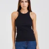 Curved Rib Tank Black
