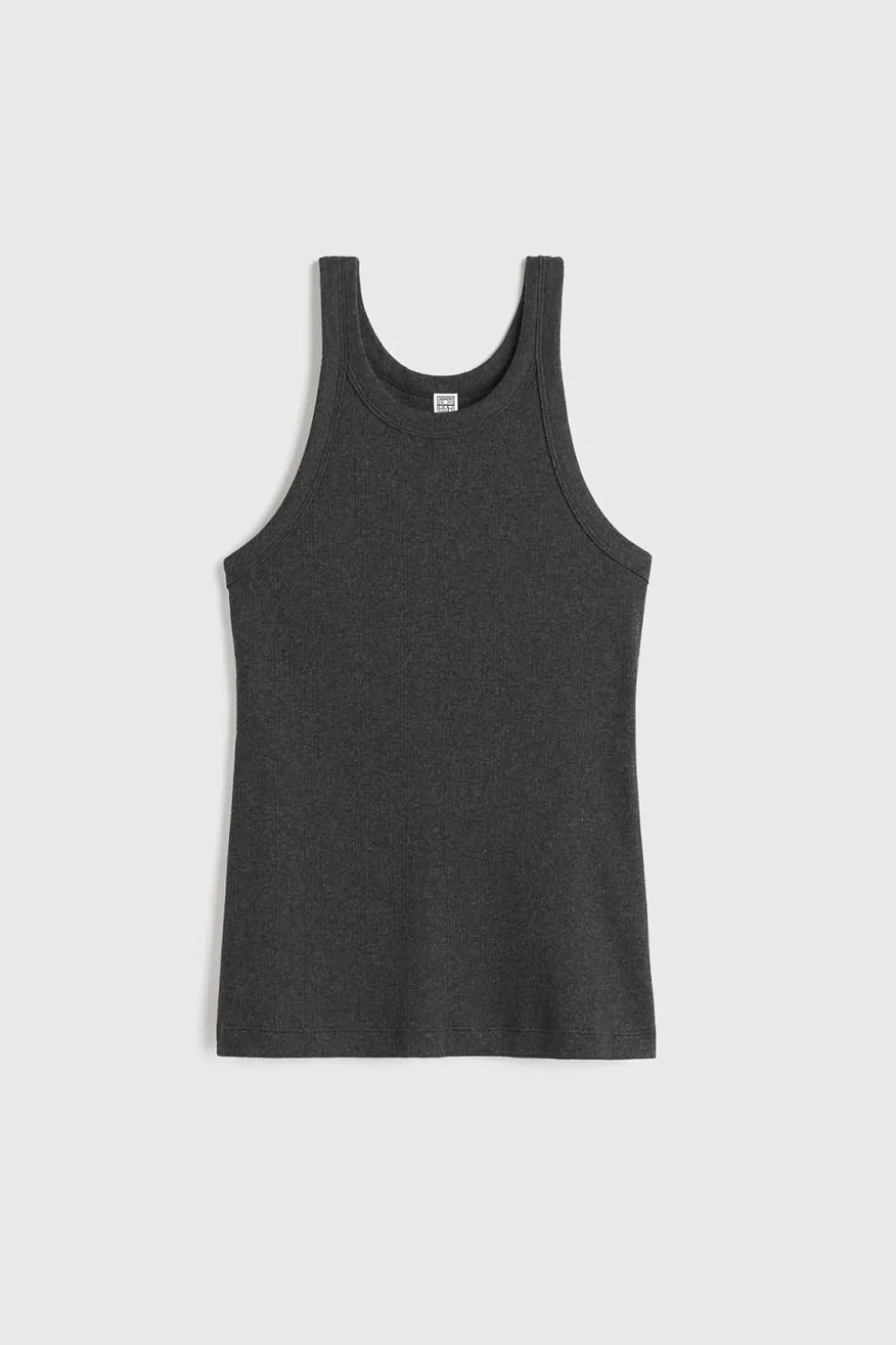 Curved Rib Tank Charcoal Melange