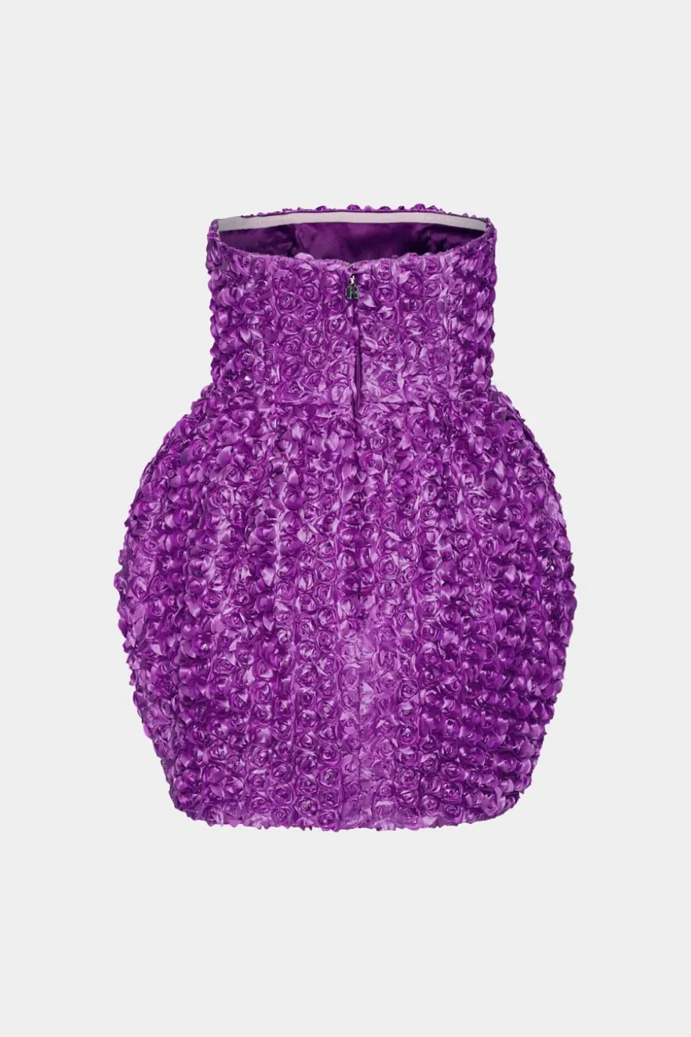 3D Flower Mini Dress Purple Cactus Flower