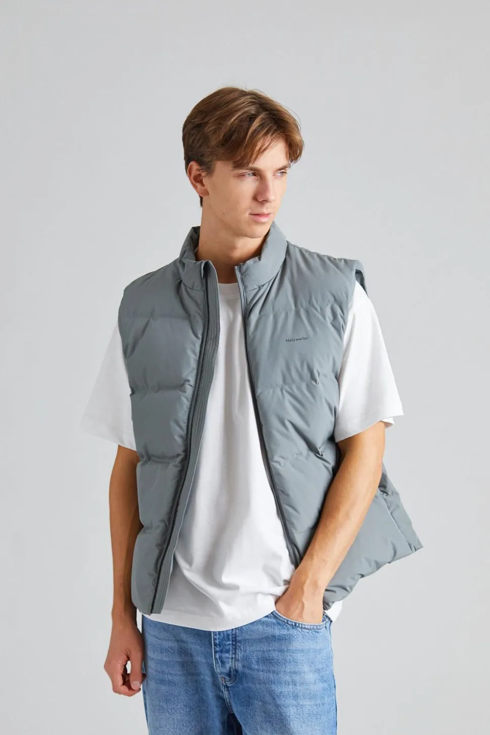 Daff Down Vest Grey