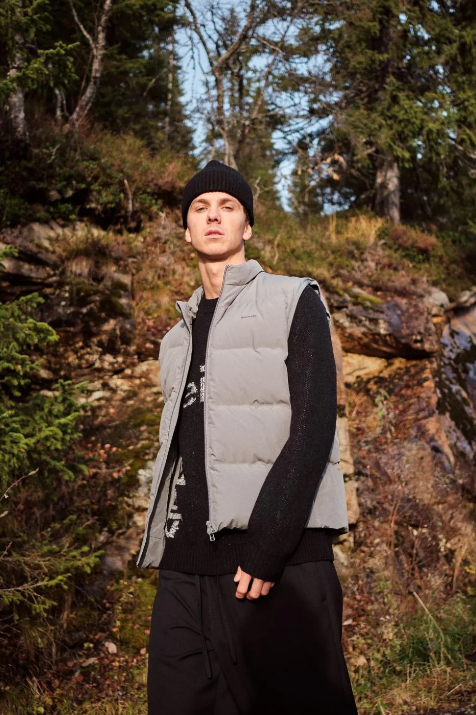 Daff Down Vest Grey