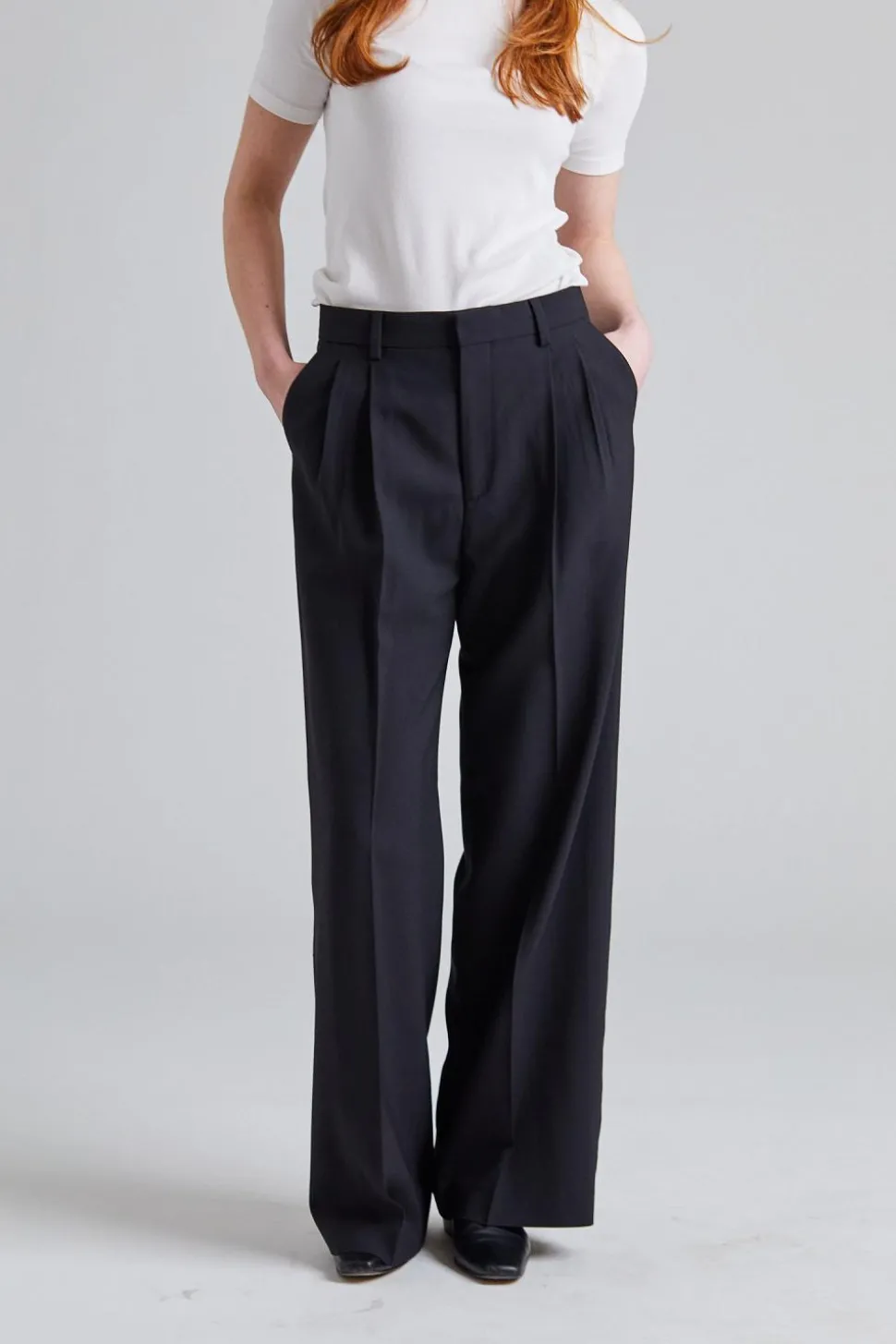 Darcey Wool Trousers Black
