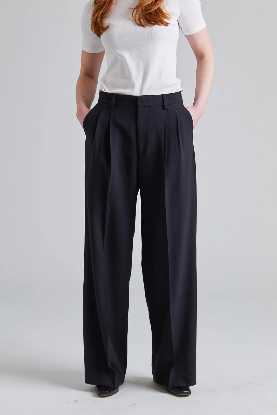 Darcey Wool Trousers Black