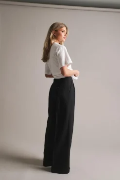 Darcey Wool Trousers Black