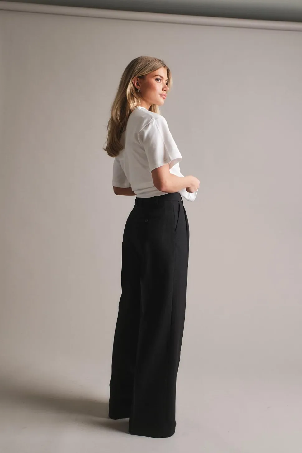 Darcey Wool Trousers Black