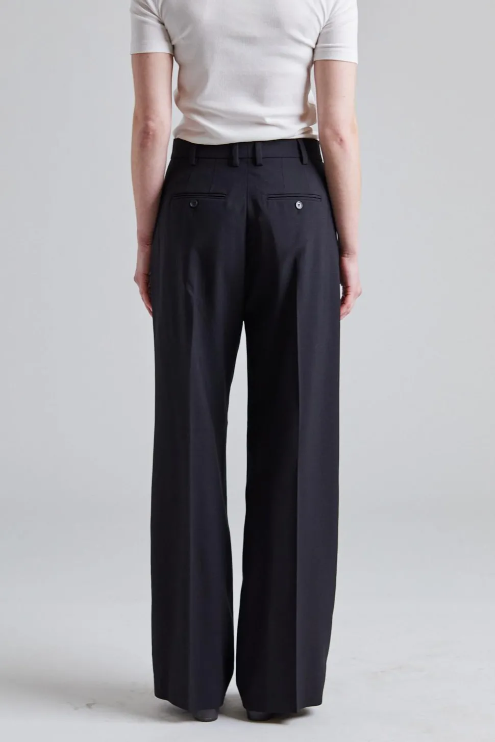 Darcey Wool Trousers Black