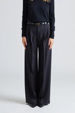 Darcey Wool Trousers Black