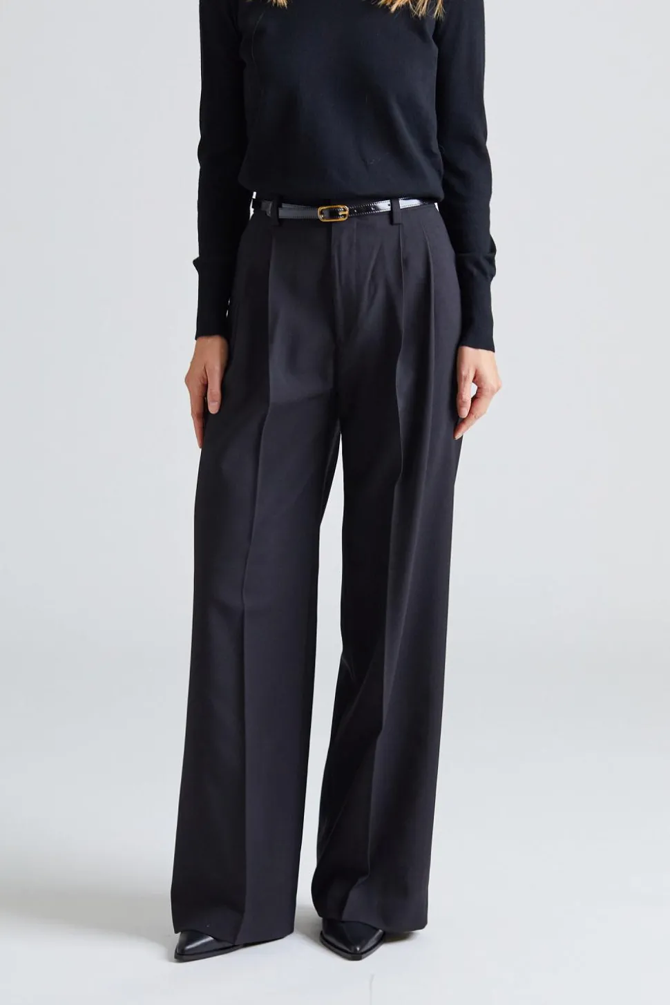 Darcey Wool Trousers Black