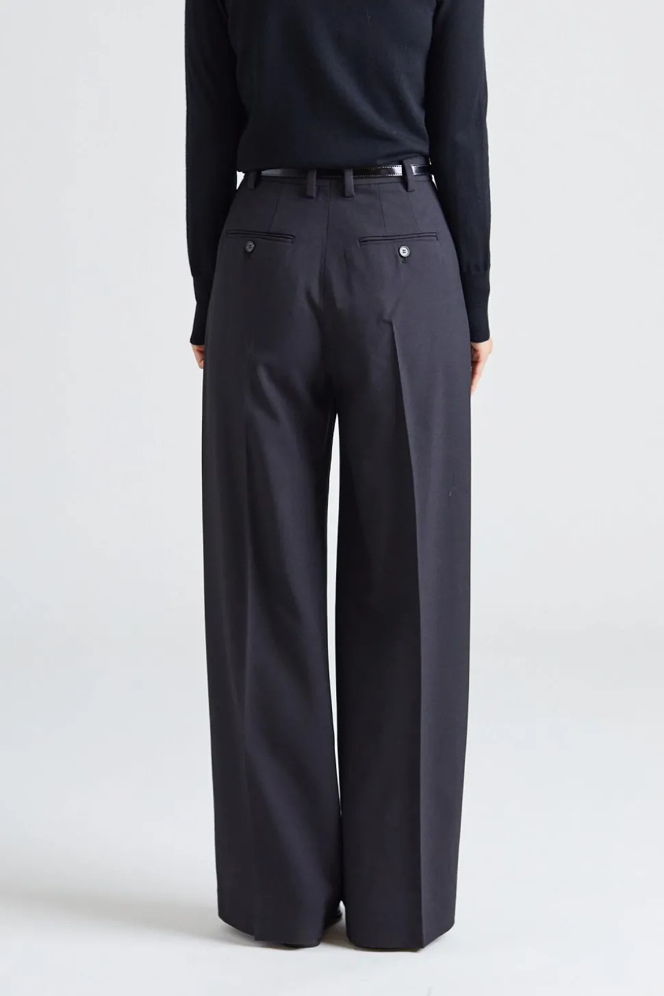 Darcey Wool Trousers Black