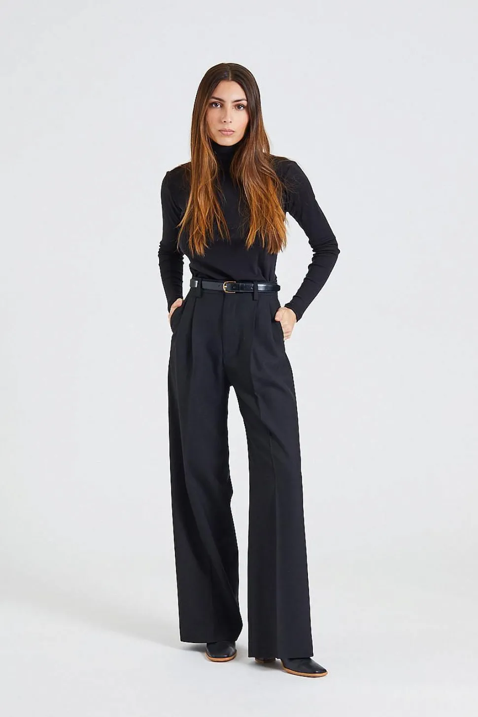Darcey Wool Trousers Black
