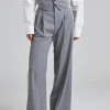 Darcey Wool Trousers Grey Melange