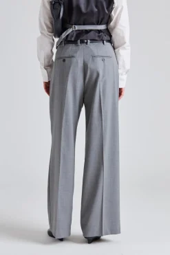 Darcey Wool Trousers Grey Melange