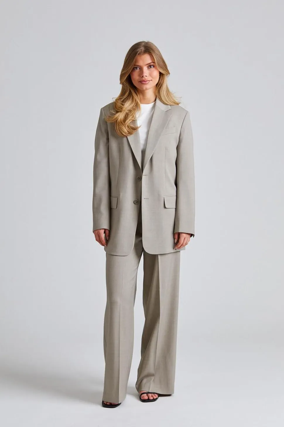 Darcey Wool Trousers Sage Melange