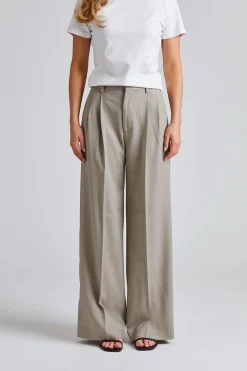 Darcey Wool Trousers Sage Melange