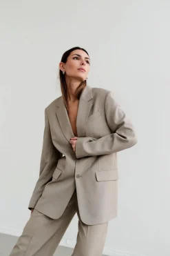 Davina Blazer Sage Melange