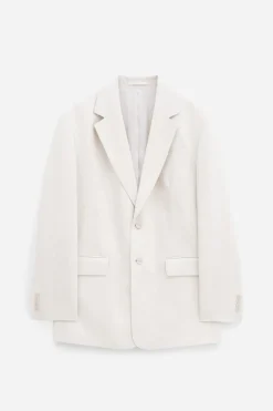 Davina Cotton Linen Blazer Cream White