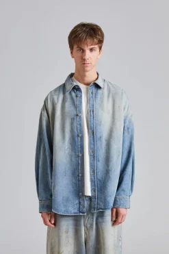 Denim Button-up Shirt FN-UX-SHIR000058 Light Blue