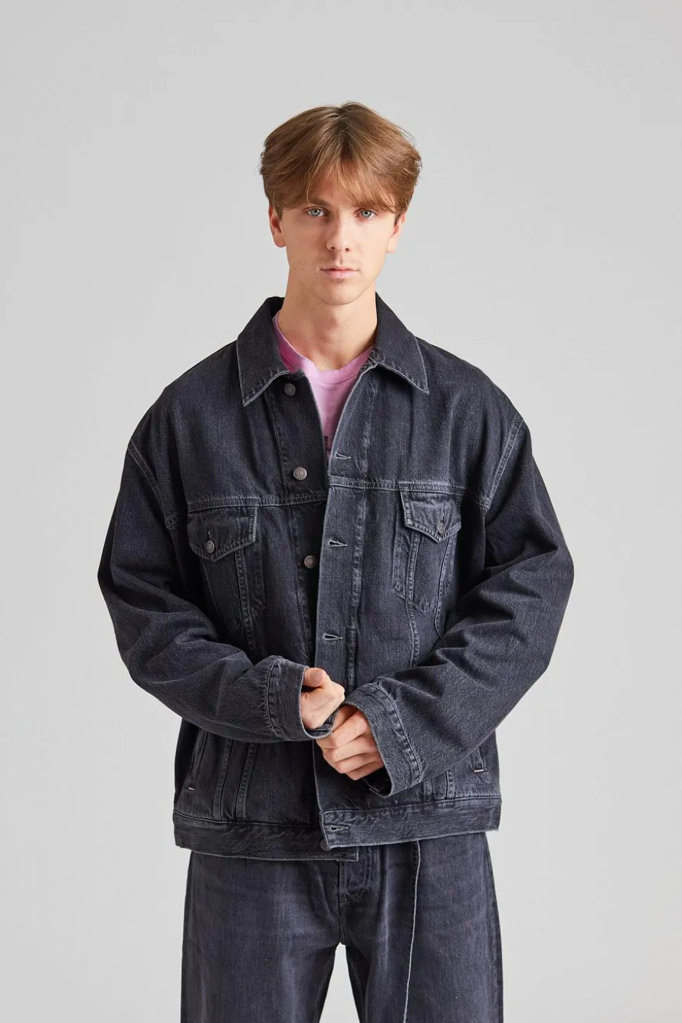 Denim Jacket - Relaxed fit FN-UX-OUTW000062 Black
