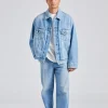 Denim Jacket - Relaxed Fit FN-UX-OUTW000065 Light Blue
