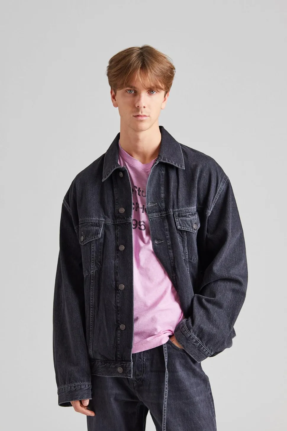 Denim Jacket - Relaxed fit FN-UX-OUTW000062 Black