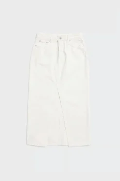 Denim Long Skirt Ecru