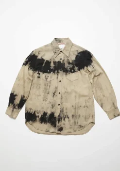 Denim Shirt Relaxed Fit FN-UX-SHIR000020 Black/Beige