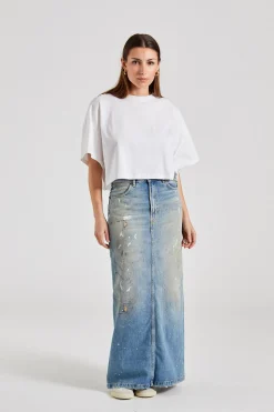 Denim Skirt FN-WN-SKIR000644 Light Blue