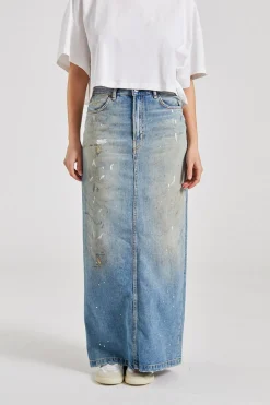Denim Skirt FN-WN-SKIR000644 Light Blue