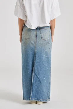 Denim Skirt FN-WN-SKIR000644 Light Blue
