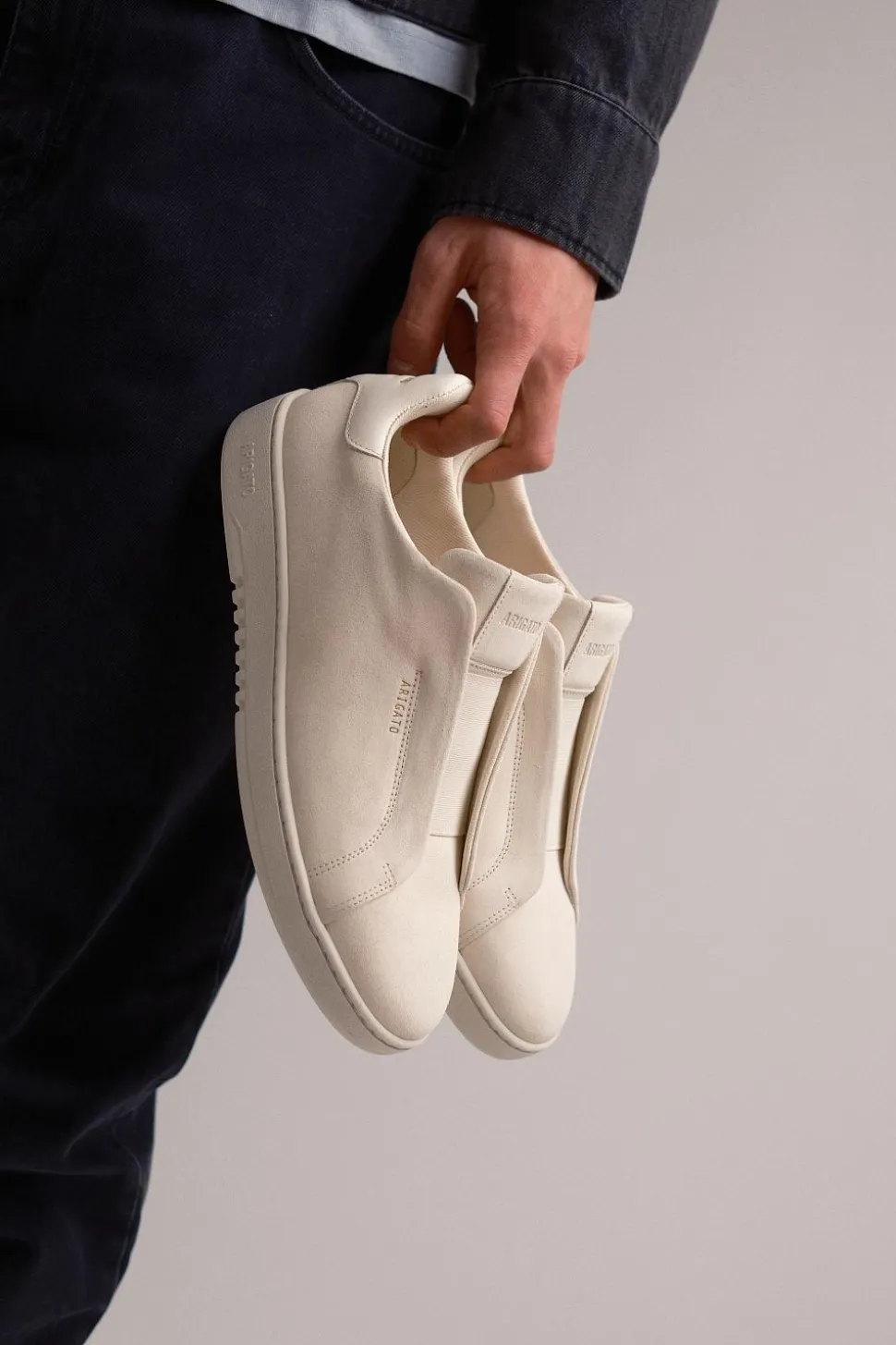 Dice Laceless Sneaker Off White/White