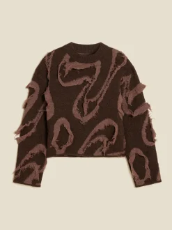Distressed Emblem Crew Brown Mix