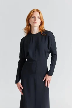 Dolman Midi Dress Black