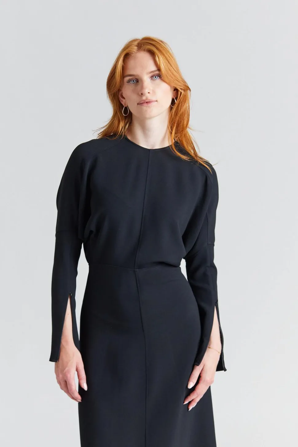 Dolman Midi Dress Black