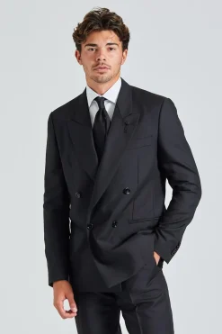 Double Breasted Attitude Jacket Black