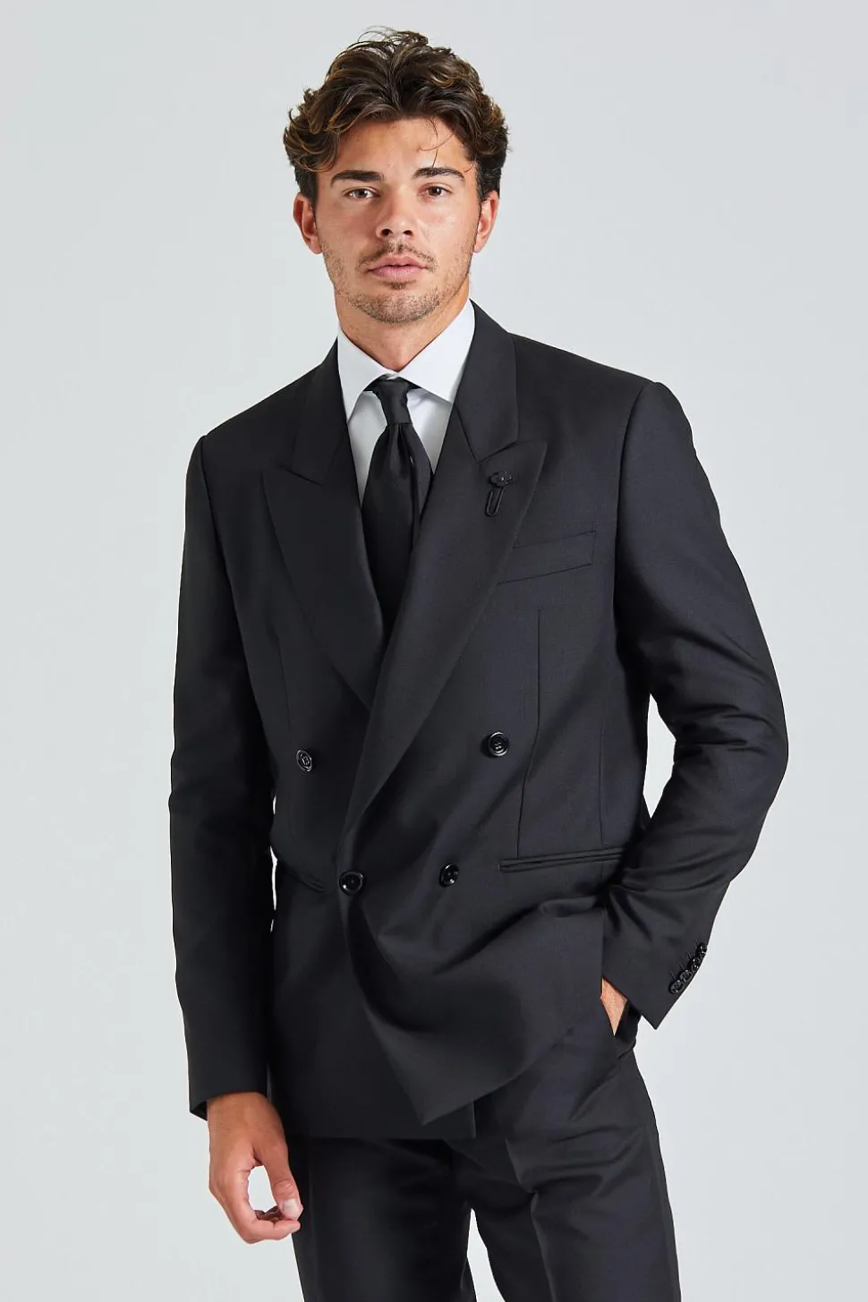 Double Breasted Attitude Jacket Black