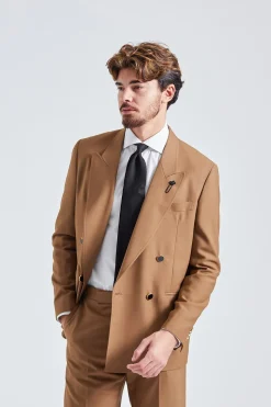 Double Breasted Attitude Blazer Brown