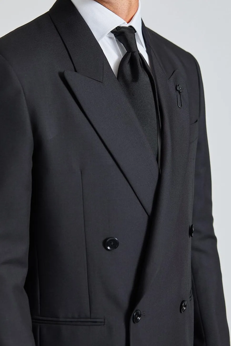 Double Breasted Attitude Jacket Black