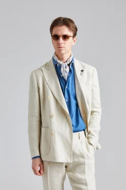 Double Breasted Roma Jacket Beige