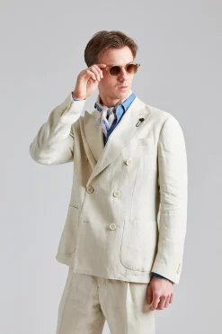 Double Breasted Roma Jacket Beige