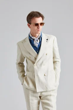 Double Breasted Roma Jacket Beige
