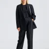 Double-Breasted Blazer Black