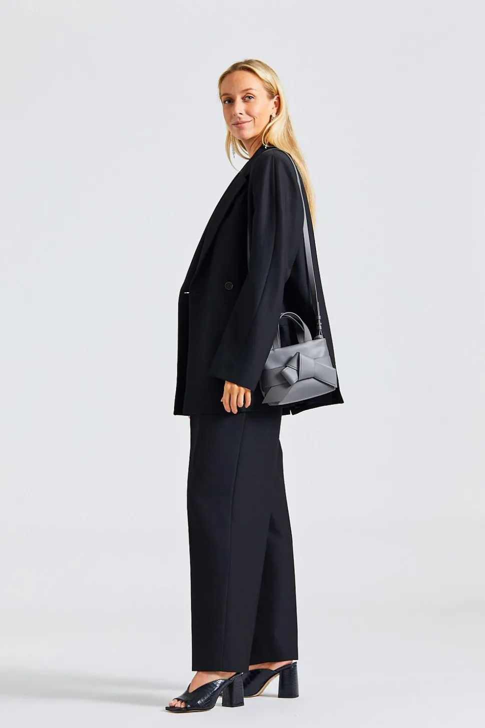 Double-Breasted Blazer Black